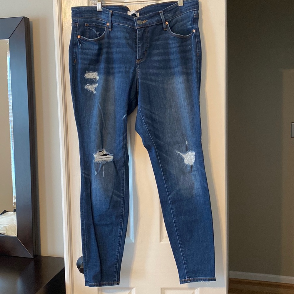 Loft PLUS destructed modern skinny